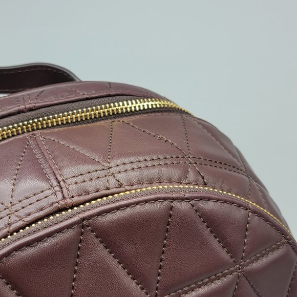 Michael Kors Rhea Zip Medium Backpack Merlot Quilted main image 7